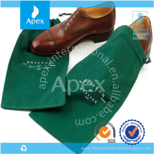 top quality brushed cotton shoe bag with drawstring
